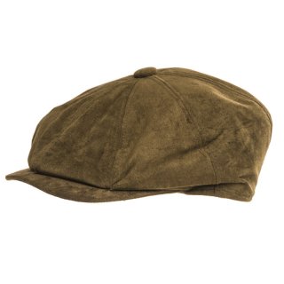 AE59-mens Faux suede 8panel cap Wholesale rust 8 panel flat cap with faux suede peak for men