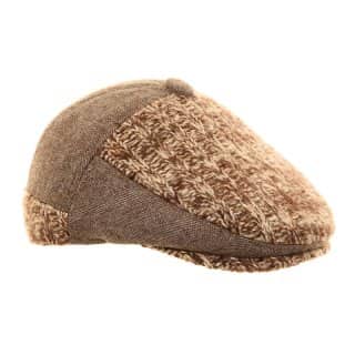 AK26 - MENS STRUCTURED 2-TONE FLAT CAP
