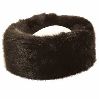 AW141-Ladies quality black faux fur headband Wholesale ladies quality black faux fur headband
