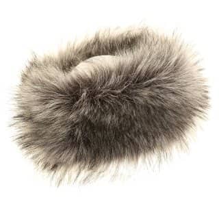 AW142-Ladies quality long faux fur headband Wholesale ladies quality long grey faux fur headband