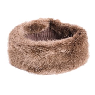AW143-Ladies brown faux fur headband