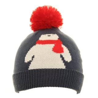 B280-Babies penguin and polar bear bobble hat