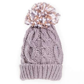 B293-Babies unisex bobble hat Wholesale grey babies unisex bobble hat