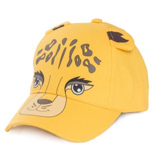 B298-Babies novelty animal baseball cap Wholesale babies baseball cap in yellow with leopard animal design developed from cotton