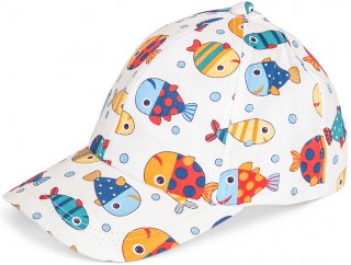 B322- BABIES FISH PRINT BASEBALL CAP