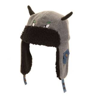 C332 - Boys novelty fleece trapper hats Wholesale boys novelty fleece trapper hats in grey