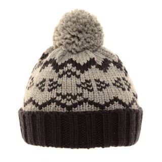 C404 - BOYS 2-TONE CHUNKY KNIT SKI HAT