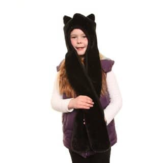 C425 - GIRLS FAUX FUR HOOD