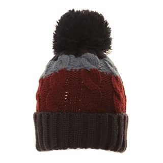 C568-Boys striped knitted bobble hat Boys three striped knitted bobble hat from wholesale hat supplier SSP Hats
