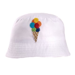 C580-Girls ice cream bush hat Wholesale girls bush hat with first ice cream design