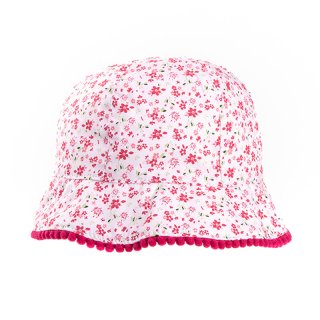 Bulk girls white floral wide brim hat