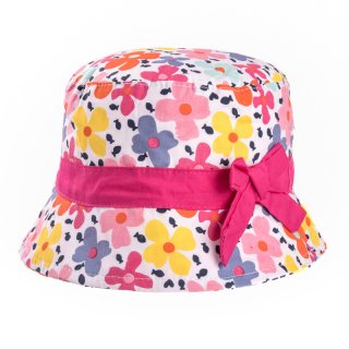 C584-Girls colourful flower print bush hat