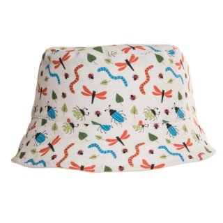 Wholesale white bush hat with mini beasts design