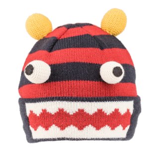 Wholesale kids unisex blue and orange monster novelty ski hat