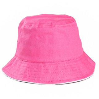 C661-Kids Unisex plain bush hat Wholesale kids unisex plain bush hat in pink developed from cotton