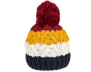 C701- BOYS STIRPE KNITTED BOBBLE HAT