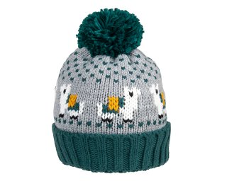 C704-  KIDS UNISEX LLAMA PRINT KNITTED BOBBLE HAT