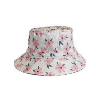 C746- GIRLS FLOWER PRINT BUSH HAT