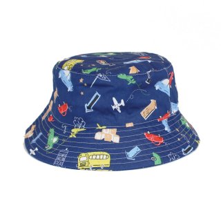 C748 - BOYS CAR PRINT BUCKET HAT