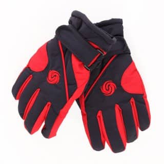 GC8-Childrens ski gloves Wholesale ski gloves for children with red and black colour scheme