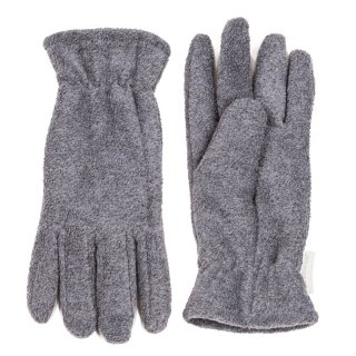 Wholesale fleece thinsulate glove with elastic cuff in light grey