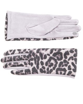 GL1265- LADIES TOUCH SCREEN LEOPARD PRINT GLOVES