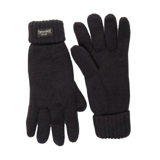 GL25/B-Special black thinsulate gloves GL25/B - BLACK THINSULATE KNITTED GLOVES