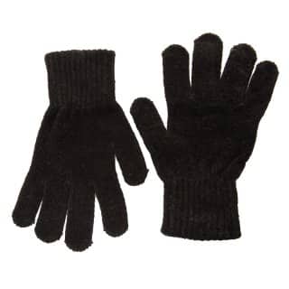 GL29 - WOMEN'S BLACK CHENILLE GLOVES