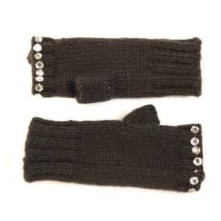 GL72 - LADIES FINGERLESS GLOVES WITH GEM TRIMS