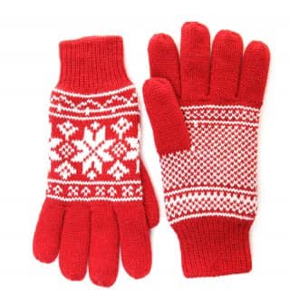 GL865 - ADULTS' FLEECE LINED KNITTED GLOVES