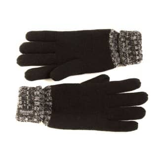 Wholesale mens 2-tone black and grey thinsulate knitted gloves