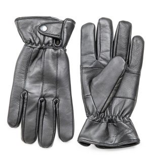 GM72- MENS BLACK SOFT LEATHER GLOVES