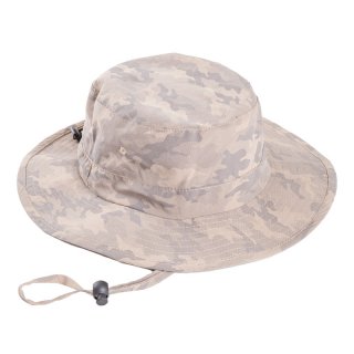H150-Mens camo aussie style hat Wholesale mens khaki camo aussie style hat developed from polyester