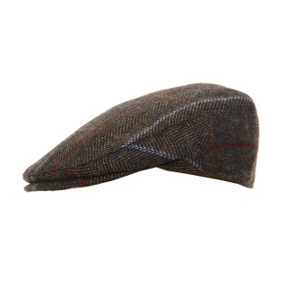 H159- MENS TWEED STRUCTURED FLAP CAP