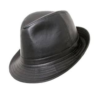 Wholesale black pvc fashionable trilby