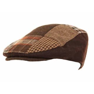 Wholesale mens red patchwork flat cap