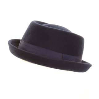 Wholesale unisex wool felt pork pie hat in blue