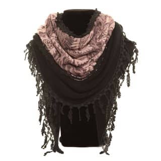 Wholesale lightweight scarf with pink paisley print