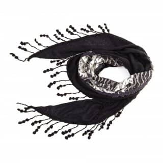 LS38 - ROSE PAISLEY PRINT TRIANGLE SCARF