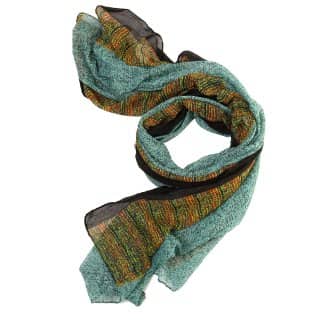 Wholesale blue victoria brick printed lightweight scarf