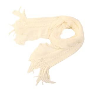 Wholesale ladies devyn white knitted scarf