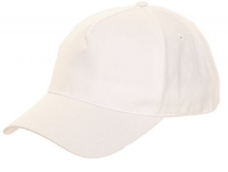PB5P-WT- PK OF 12 5 PANEL WHITE B.BALL CAP