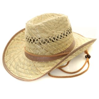 Wholesale adults straw cowboy hat with shapeable brim