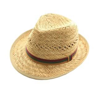 Wholesale mens bound edge straw trilby