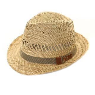 S240-Mens straw trilby with band and buckle Wholesale mens straw trilby with band and buckle