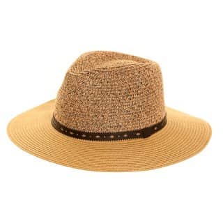 S243-Womens straw fedora hat with band Bulk womens straw fedora hat with black band