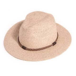 Wholesale adults unisex straw fedora hat with plait band