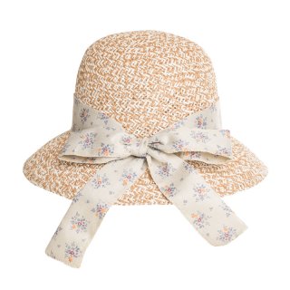 S338-Ladies straw hat with flower band