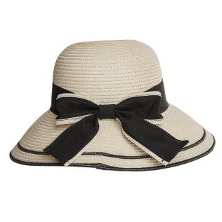 S363-Ladies straw hat with ribbon band Bulk ladies white straw hat with ribbon band