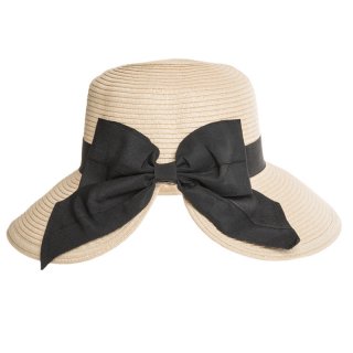S373-Ladies straw hat with large bow